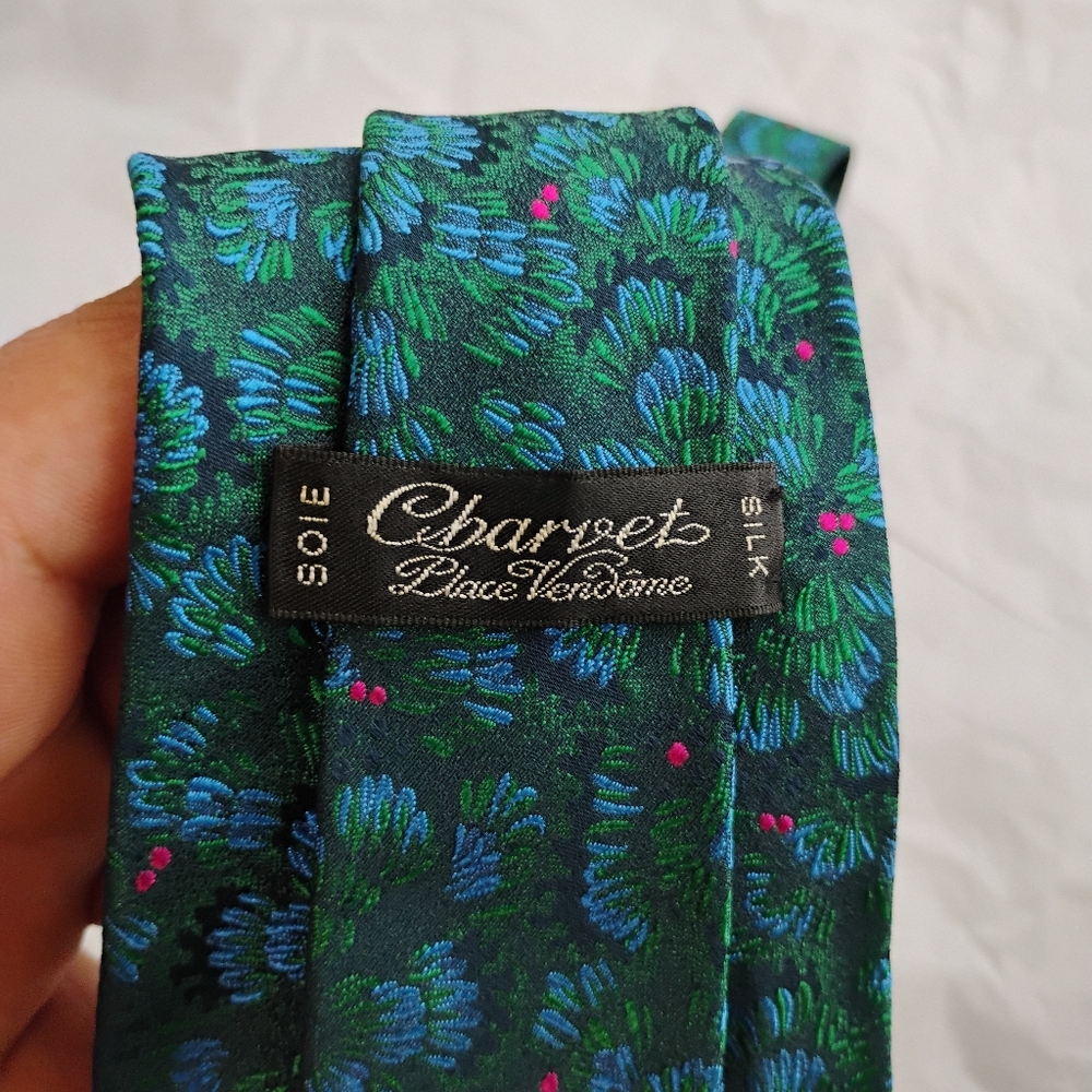 COPY - Recent Charvet Geometric mens tie - Picture 11 of 11